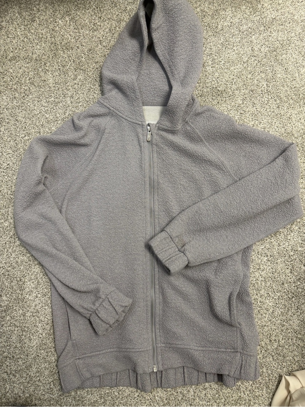 lululemon athletica Light Gray Zip-Up Hooded Sweater